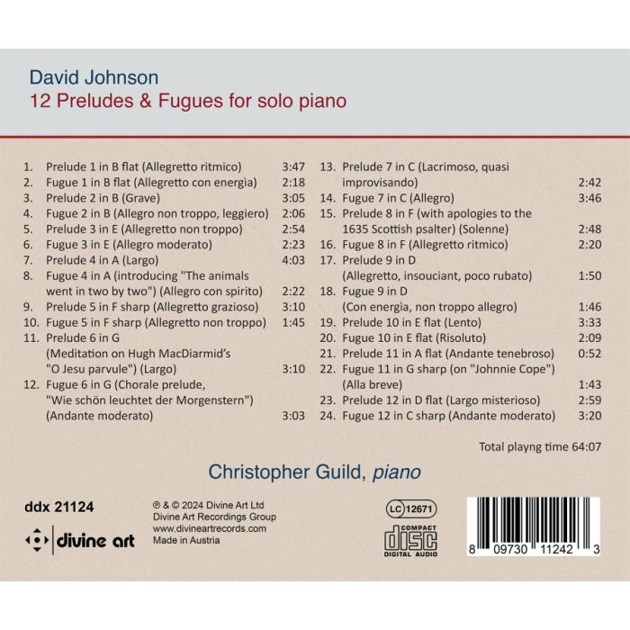 Johnson: 12 Preludes and Fugues for solo piano - slide-1