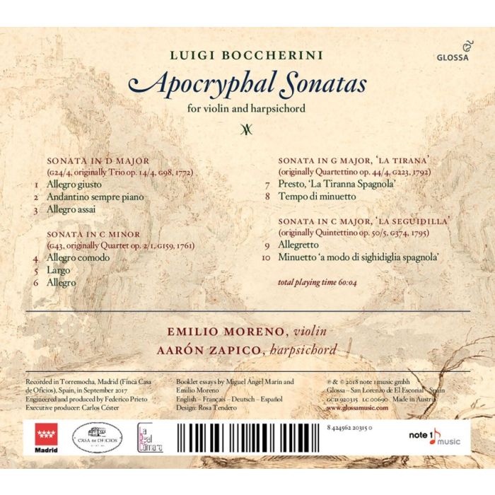 Boccherini: Apocryphal Sonatas for violin and harpsichord - slide-1