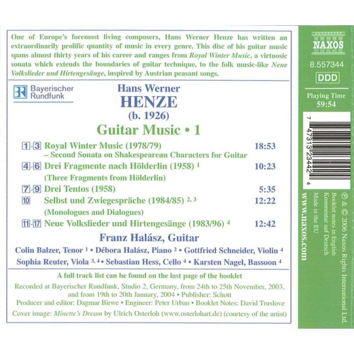 HEINZE: Guitar Music, Vol. 1 - slide-1