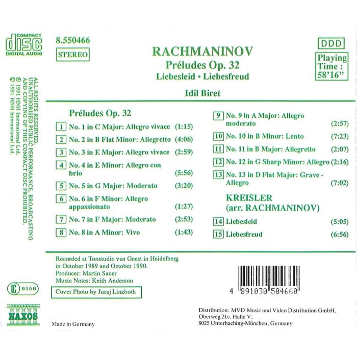 Rachmaninov: Préludes, Op. 32 / Kreisler: Liebesleid and Liebesfreud - slide-1