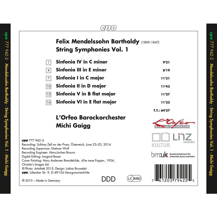 Mendelssohn: String Symphonies Vol. 1 - slide-1