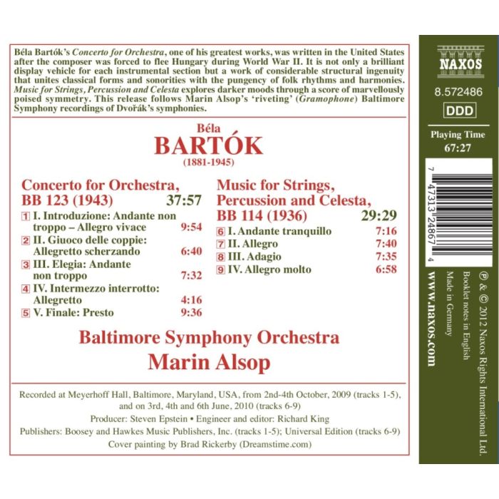 Bartok: Concerto for Orchestra, Music for Strings, Percussion and Celesta - slide-1