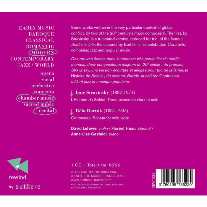 Stravinsky: Histoire du Soldat / Bartok: Contrastes - slide-1