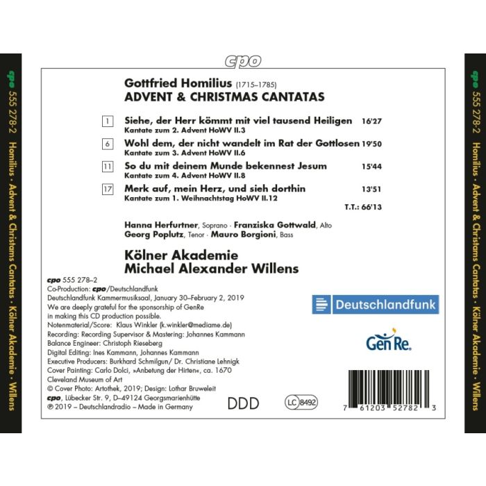 Homilius: Advent & Christmas Cantatas - slide-1