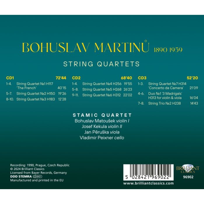 Martinů: String Quartets - slide-1