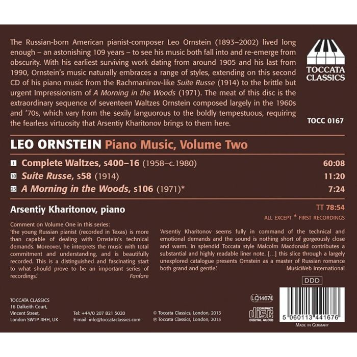 Ornstein: Piano Music Vol. 2 - slide-1