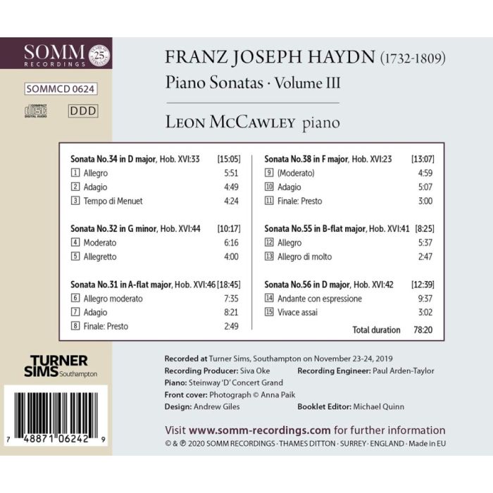 Haydn: Piano Sonatas Vol. III - slide-1