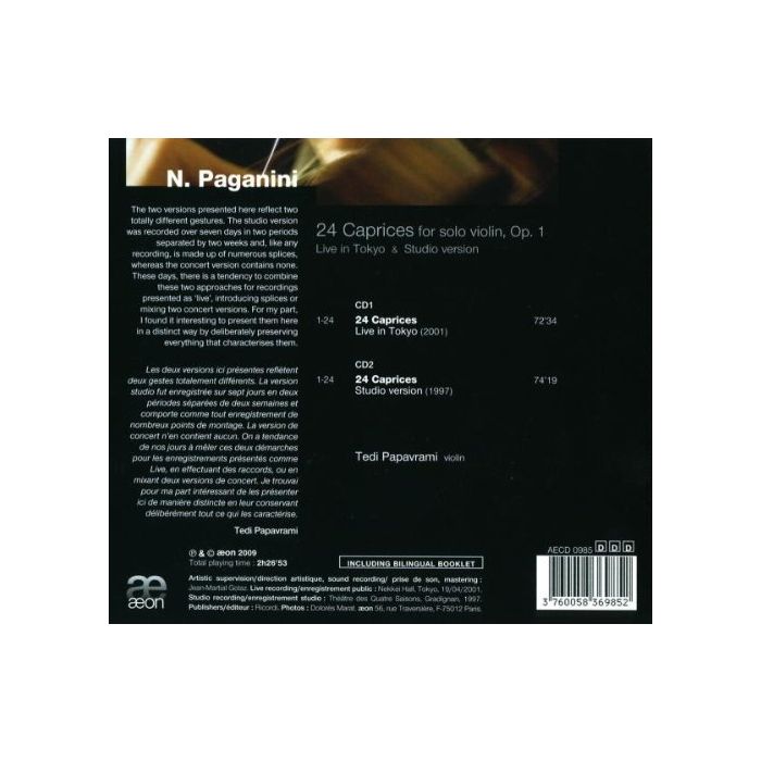 Paganini: 24 Caprices - Live in Tokyo & Studio version - slide-1