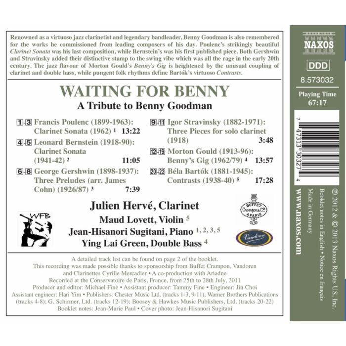 Waiting for Benny - A Tribute to Benny Goodman: Poulenc, Bernstein, Gershwin, Strawiński, Gould, Bartók - slide-1