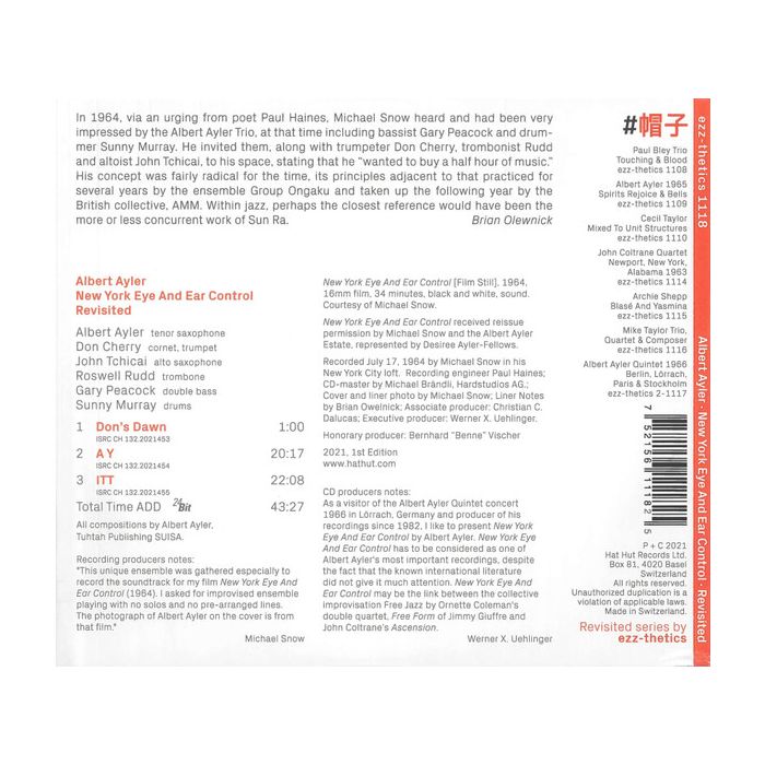 Ayler / Cherry / Tchicai / Rudd / Peacock / Murray: New York Eye And Ear Control - slide-1