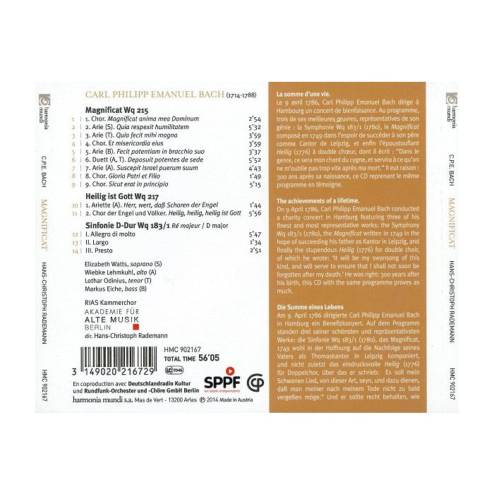 Bach, C.P.E.: Magnificat, Motet 