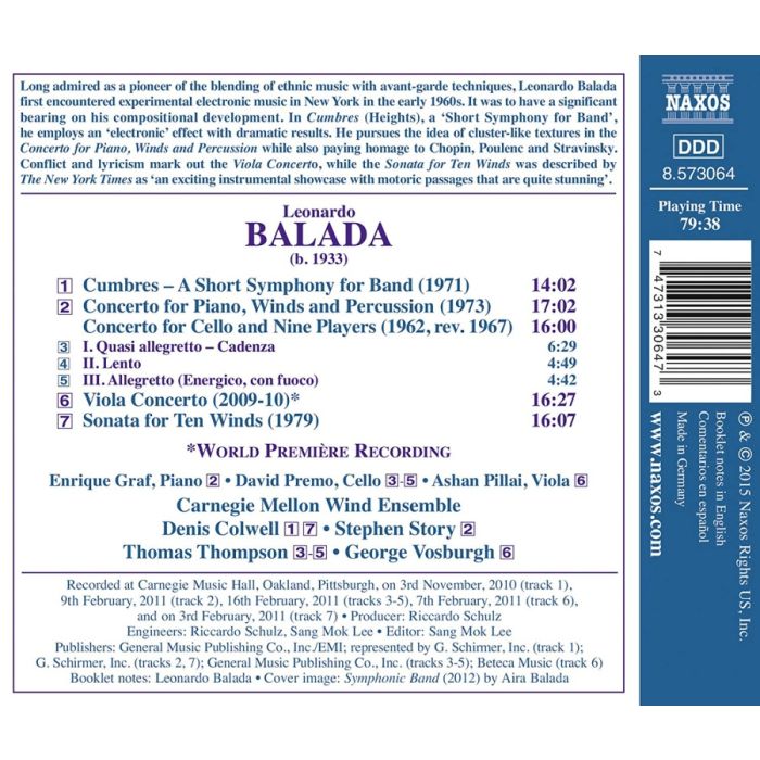 Balada: Concerto for Piano, Winds & Percussion; Cello Concerto; Viola Concerto - slide-1