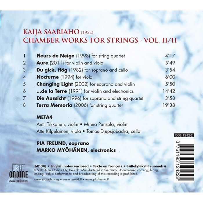 Saariaho: Chamber Works for Strings Vol. 2 - slide-1