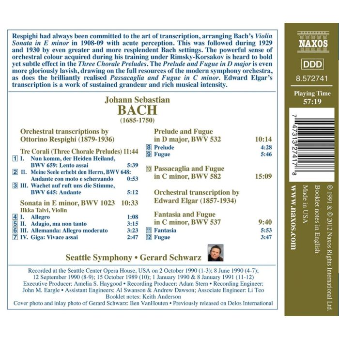 Bach: Orchestral Transcriptions by Respighi & Elgar - slide-1