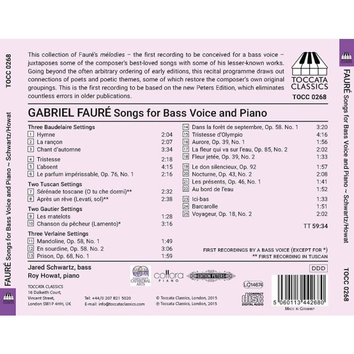 Fauré: Songs for Bass Voice and Piano - slide-1