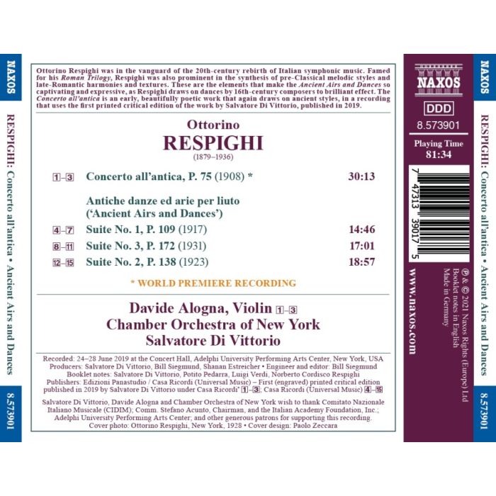 Respighi: Concerto all’antica; Ancient Airs and Dances - slide-1