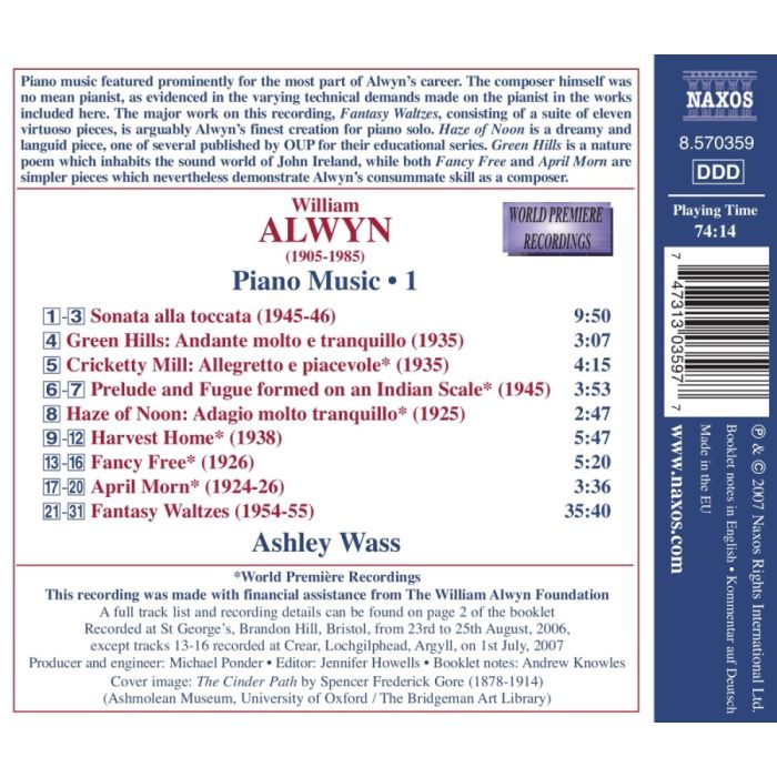 Alwyn: Piano Music Vol. 1 - slide-1