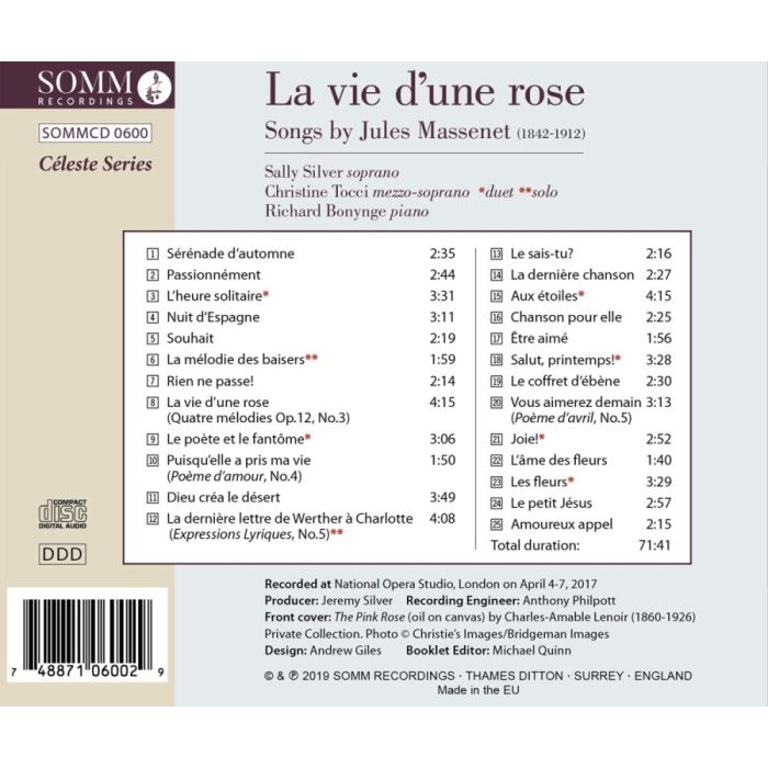 La vie d’une rose - Songs by Massenet Vol. 2 - slide-1