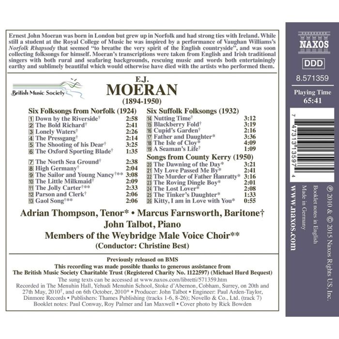 Moeran: Folksong Arrangements - slide-1