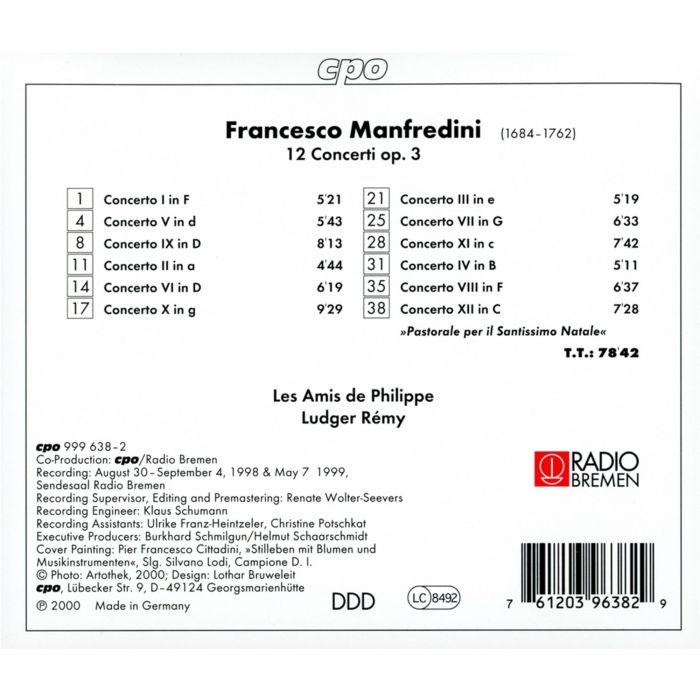 MANFREDINI: 12 concerti op.3 - slide-1