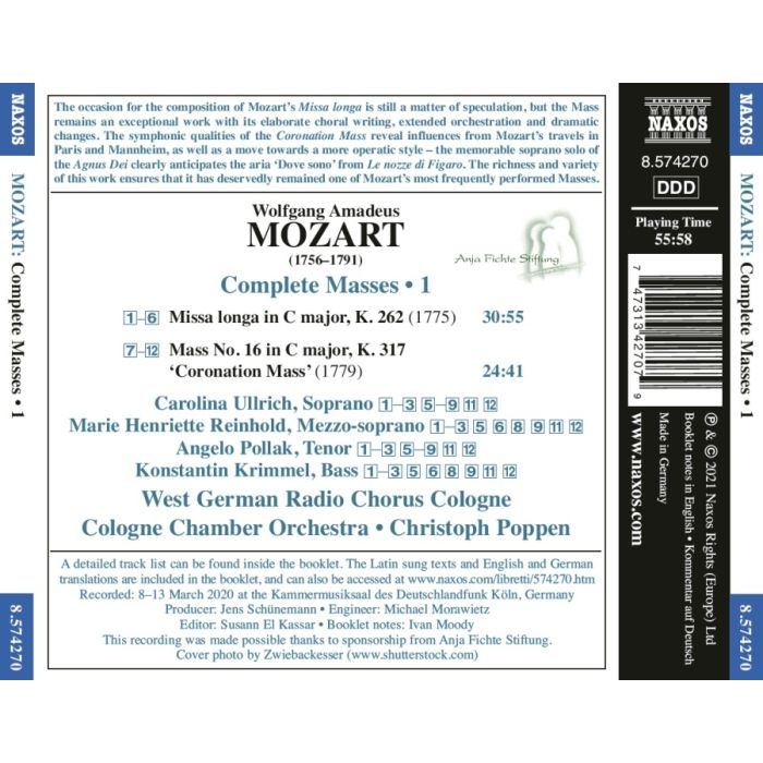 Mozart: Complete Masses Vol. 1 - ‘Coronation Mass’; Missa longa - slide-1