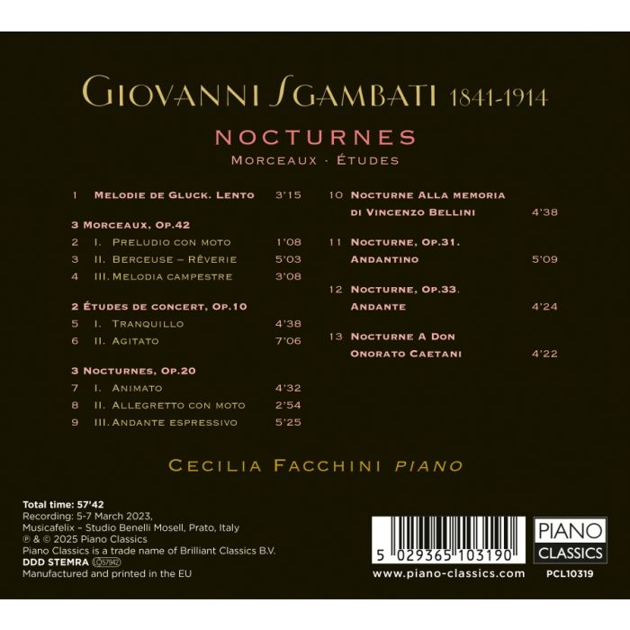 Sgambati: Nocturnes; Morceaux; Études - slide-2