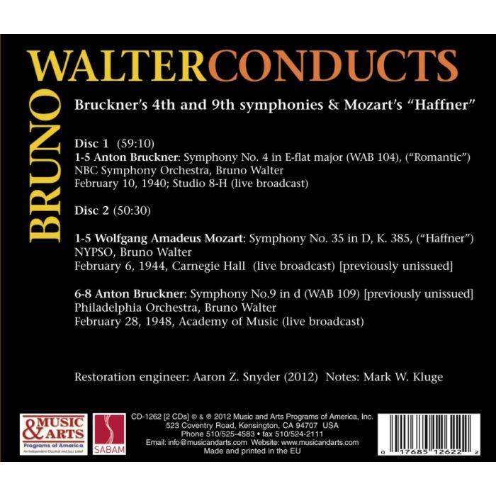 Bruno Walter conducts Mozart & Bruckner - slide-1