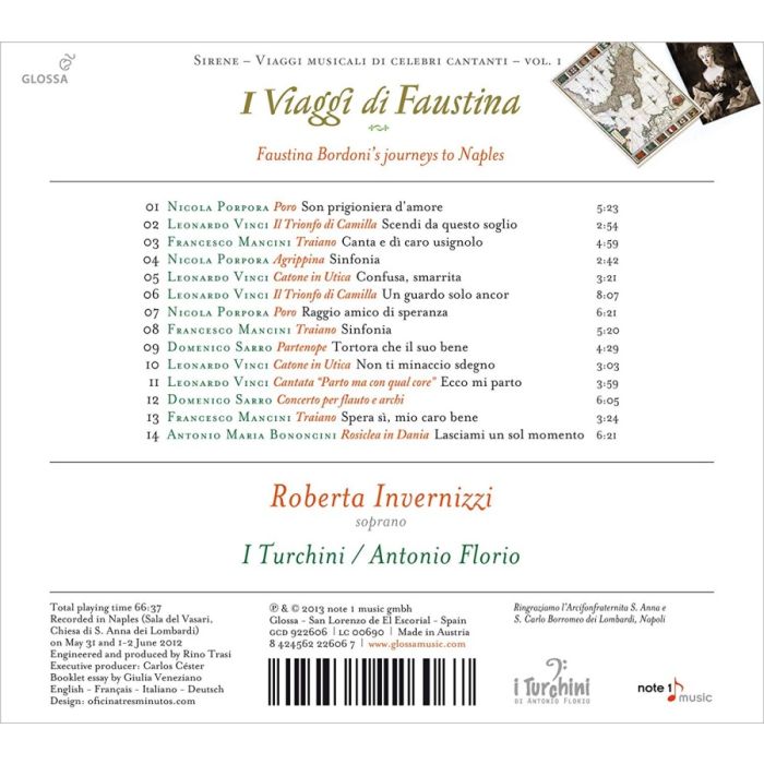 I Viaggi di Faustina - Porpora, Vinci, Mancini, Sarro, Bononcini: Arie i utwory instrumentalne - slide-1