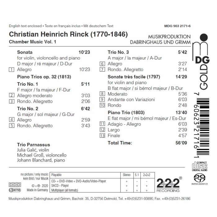 Rinck: Chamber Music Vol. 1 - slide-1
