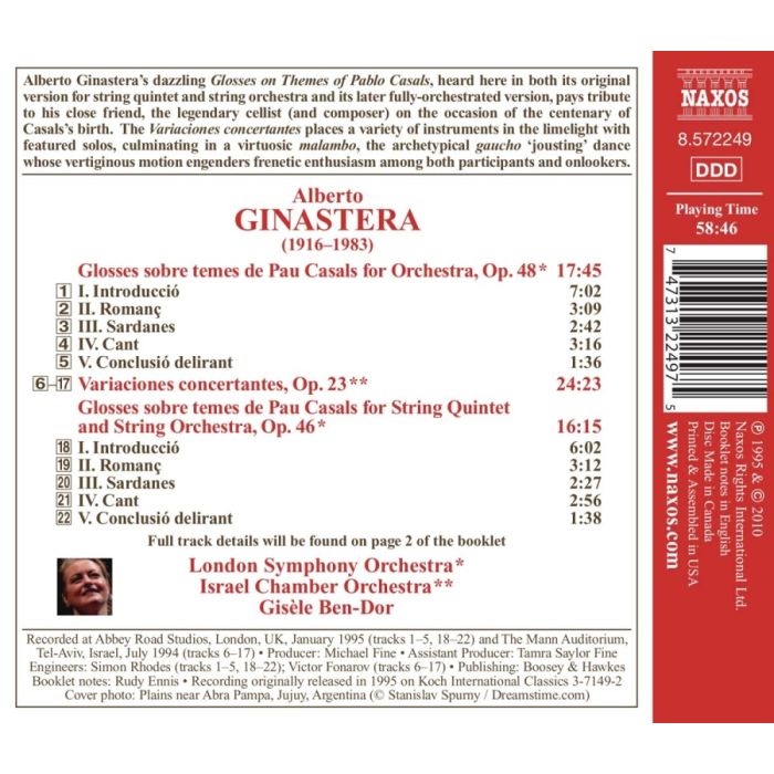 Ginastera: Glosses sobre temes de Pau Casals - slide-1