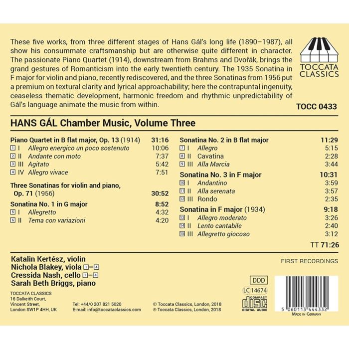 Gal: Chamber Music Vol. 3 - slide-1