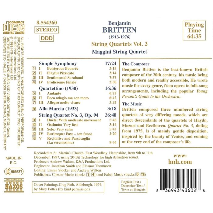 BRITTEN: String Quartets vol. 2 - slide-1