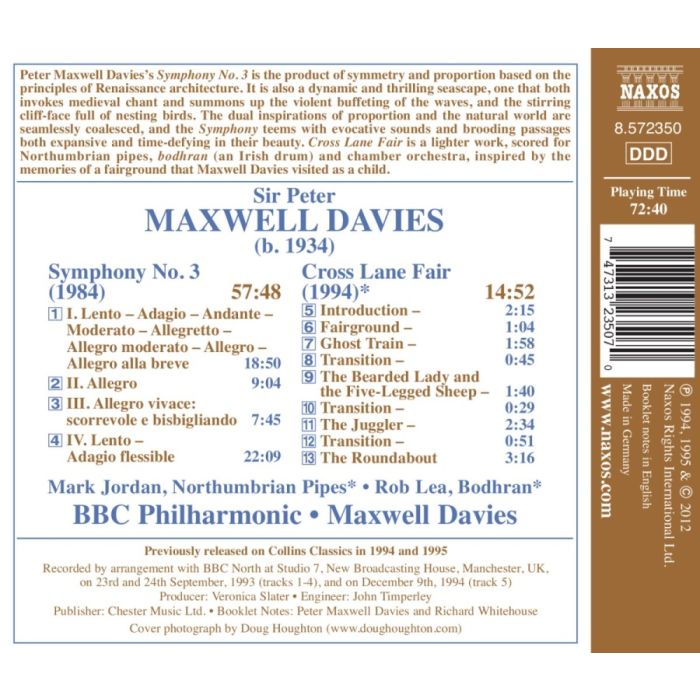 Maxwell Davies: Symphony No. 3, Cross Lane Fair - slide-1