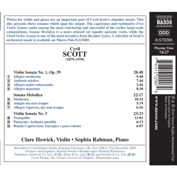 Scott: Violin Sonatas Nos. 1 & 3 - slide-1