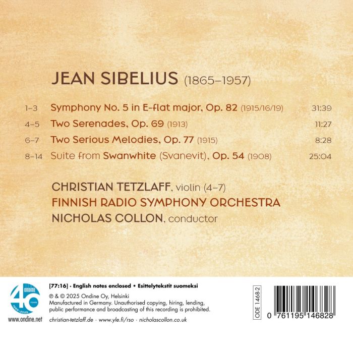 Sibelius: Symphony No. 5; Two Serenades - slide-1