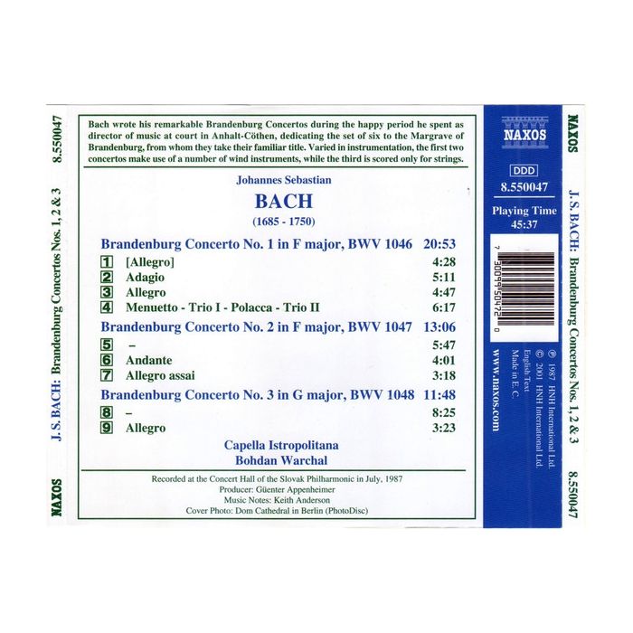 Bach.: Brandenburg Concertos 1,2,3 - slide-1