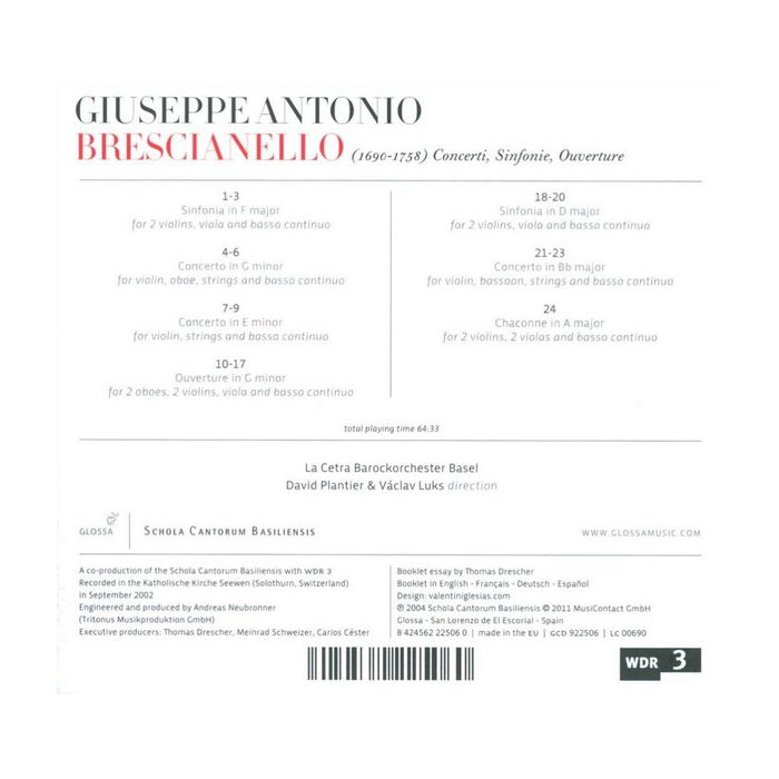 Brescianello: Concerti, Sinfonie, Ouverture - slide-1