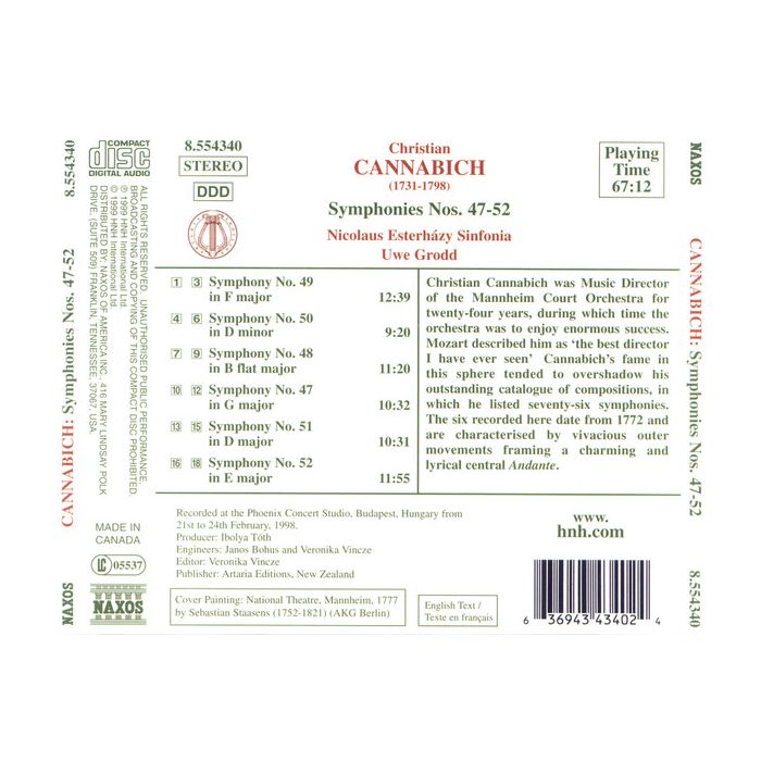 Cannabich: Symphonies Nos. 47 - 52 - slide-1