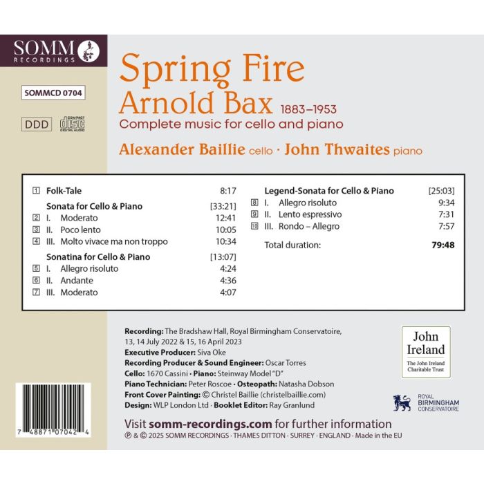 Spring Fire - Bax: Complete Music for Cello & Piano - slide-1
