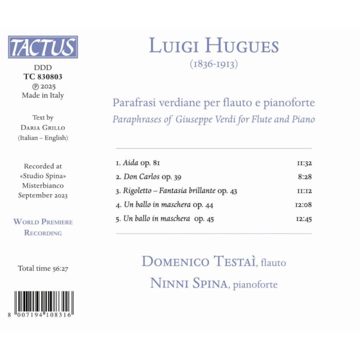 Hugues: Paraphrases of Verdi for Flute and Piano - slide-1