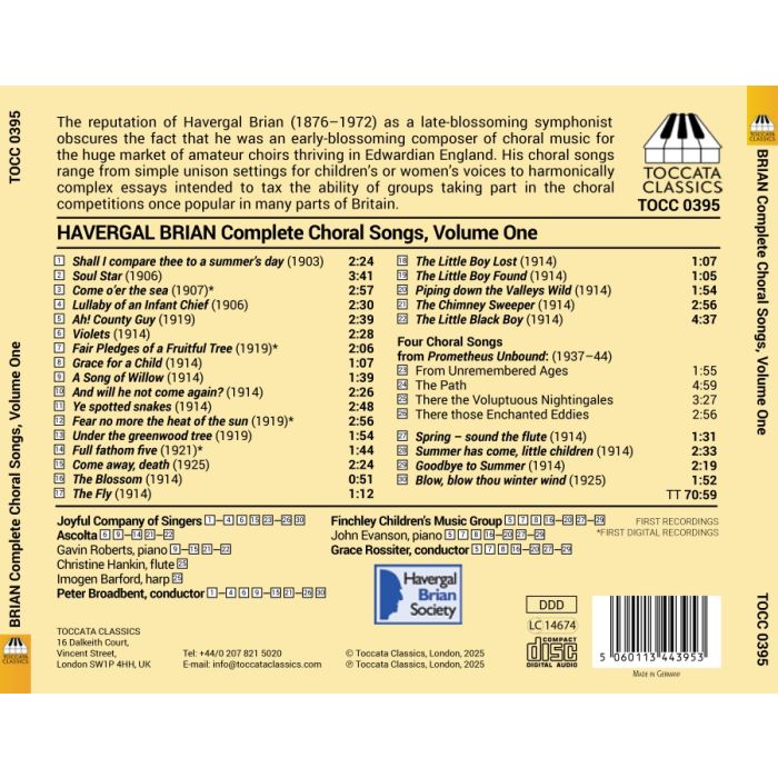 Brian: Complete Choral Songs Vol. 1 - slide-1