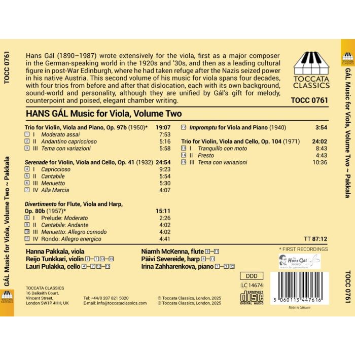 Gál: Music for Viola Vol. 2 - slide-1