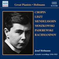 HOFMANN, Josef: Historical Recordings (1916-1923)