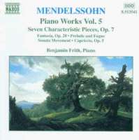 MENDELSSOHN: Piano Works vol. 5