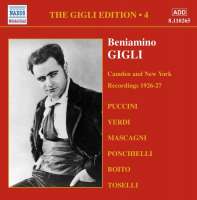 GIGLI, Beniamino: Gigli Edition, Vol. 4: Camden and New York Recordings (1926-1927)