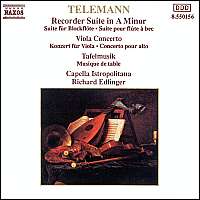Telemann: Recorder Suite in A Minor, Viola Concerto, Tafelmusik: 2 Concertos