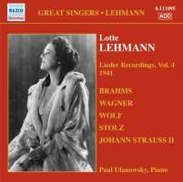 LEHMANN Lotte - Lieder Recordings Vol. 4