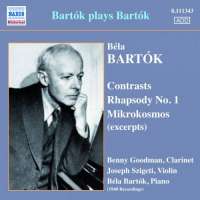 BARTOK PLAYS BARTOK - Contrasts, Rhapsody No. 1