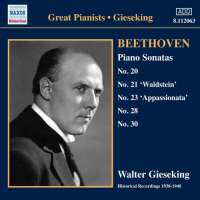 Beethoven: Piano Sonatas Nos. 20, 21, 23, 28 & 30, nagr. 1938-1940