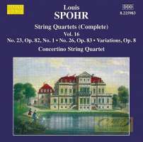 Spohr: String Quartets Vol. 16